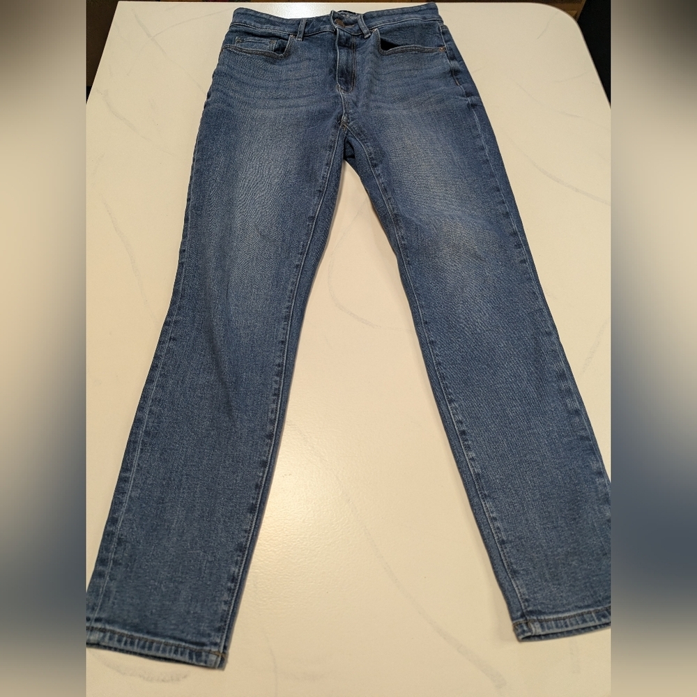 Loft Outlet Curvy Skinny Jeans Women's Size 6 Mid-rise Blue Stretch Denim - Picture 2 of 9